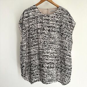MM La Fleur Tunic Womens +2 / 2X US Plus Cap Sleeve Flowy Top Blouse The Didion